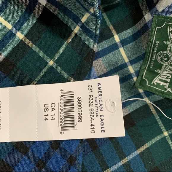 NWT American Eagle tartan, high-rise skirt, size 14 - Picture 6 of 10
